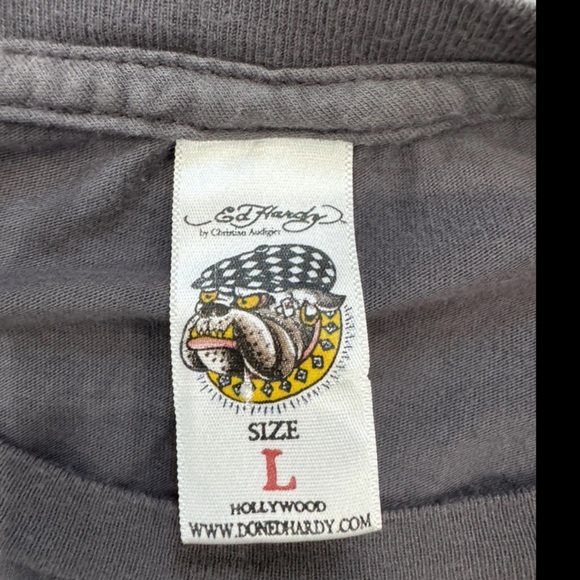 Vintage Y2K Ed Hardy T-Shirt | Skull Geisha Rising Sun Tattoo Art - Picture 3 of 3